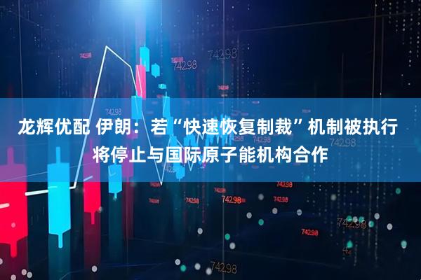 龙辉优配 伊朗：若“快速恢复制裁”机制被执行 将停止与国际原子能机构合作